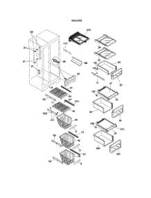 Shelves parts for Kenmore Refrigerator 253.58689894 (25358689894, 253 58689894) from AppliancePartsPros.com