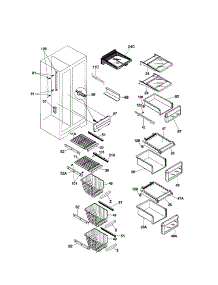 Shelves parts for Kenmore Refrigerator 253.58689895 (25358689895, 253 58689895) from AppliancePartsPros.com