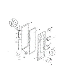Refrigerator Door parts for Kenmore Refrigerator 253.59489991 (25359489991, 253 59489991) from AppliancePartsPros.com