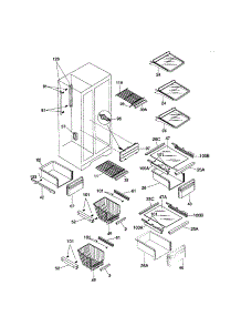 Shelves parts for Kenmore Refrigerator 253.59489993 (25359489993, 253 59489993) from AppliancePartsPros.com