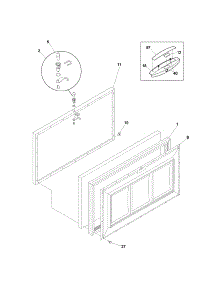 Door parts for Kenmore Freezer 253.13911101 (25313911101, 253 13911101) from AppliancePartsPros.com