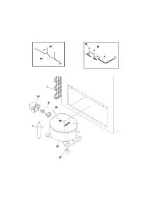 System parts for Kenmore Freezer 253.13911101 (25313911101, 253 13911101) from AppliancePartsPros.com