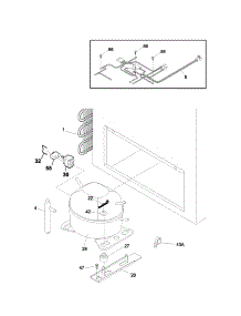 System parts for Kenmore Freezer 253.14352101 (25314352101, 253 14352101) from AppliancePartsPros.com