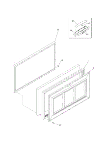 Door parts for Kenmore Freezer 253.14502103 (25314502103, 253 14502103) from AppliancePartsPros.com