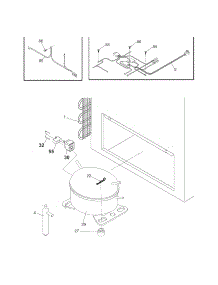 System parts for Kenmore Freezer 253.14502105 (25314502105, 253 14502105) from AppliancePartsPros.com