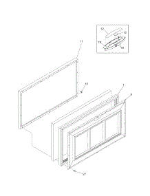 Door parts for Kenmore Freezer 253.14502105 (25314502105, 253 14502105) from AppliancePartsPros.com