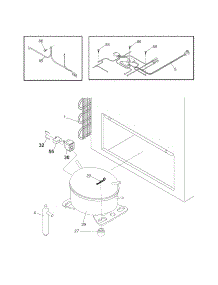 System parts for Kenmore Freezer 253.14512104 (25314512104, 253 14512104) from AppliancePartsPros.com