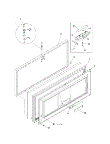 Door parts for Kenmore Freezer 253.14552100 (25314552100, 253 14552100) from AppliancePartsPros.com