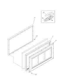 Door parts for Kenmore Freezer 253.14582100 (25314582100, 253 14582100) from AppliancePartsPros.com