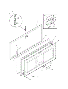 Door parts for Kenmore Freezer 253.14592100 (25314592100, 253 14592100) from AppliancePartsPros.com