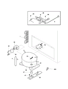 System parts for Kenmore Freezer 253.14592100 (25314592100, 253 14592100) from AppliancePartsPros.com