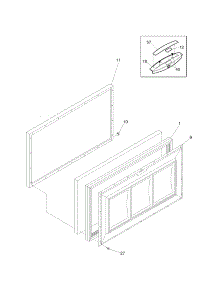 Door parts for Kenmore Freezer 253.14702100 (25314702100, 253 14702100) from AppliancePartsPros.com