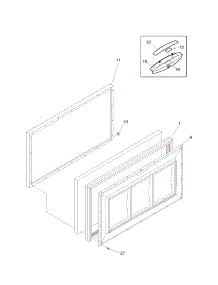 Door parts for Kenmore Freezer 253.14702101 (25314702101, 253 14702101) from AppliancePartsPros.com