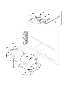 System parts for Kenmore Freezer 253.14922100 (25314922100, 253 14922100) from AppliancePartsPros.com
