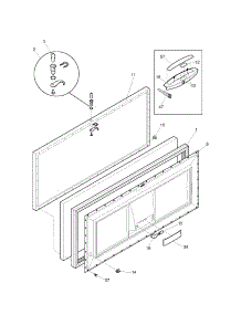 Door parts for Kenmore Freezer 253.14922100 (25314922100, 253 14922100) from AppliancePartsPros.com