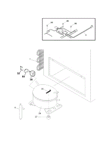 System parts for Kenmore Freezer 253.14922101 (25314922101, 253 14922101) from AppliancePartsPros.com