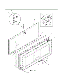 Door parts for Kenmore Freezer 253.14932101 (25314932101, 253 14932101) from AppliancePartsPros.com