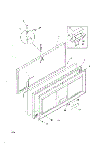 Door parts for Kenmore Freestanding Freezer 253.16082109 (25316082109, 253 16082109) from AppliancePartsPros.com