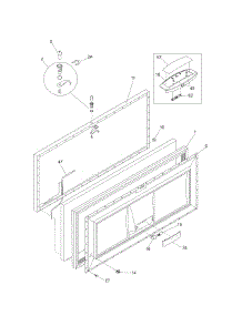 Door parts for Kenmore Freezer 253.16092103 (25316092103, 253 16092103) from AppliancePartsPros.com