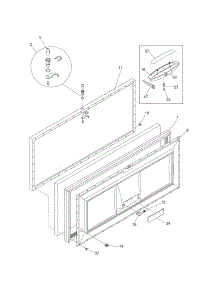 Door parts for Kenmore Freezer 253.16342100 (25316342100, 253 16342100) from AppliancePartsPros.com