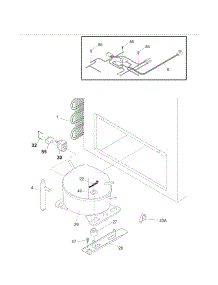 System parts for Kenmore Freestanding Freezer 253.16342107 (25316342107, 253 16342107) from AppliancePartsPros.com