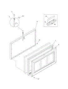 Door parts for Kenmore Freezer 253.16502101 (25316502101, 253 16502101) from AppliancePartsPros.com