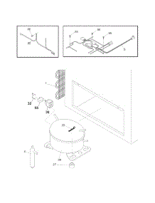 System parts for Kenmore Freezer 253.16502102 (25316502102, 253 16502102) from AppliancePartsPros.com