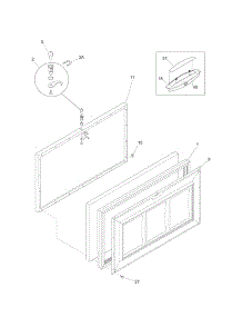Door parts for Kenmore Freezer 253.16502108 (25316502108, 253 16502108) from AppliancePartsPros.com