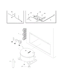 System parts for Kenmore Freezer 253.16502109 (25316502109, 253 16502109) from AppliancePartsPros.com