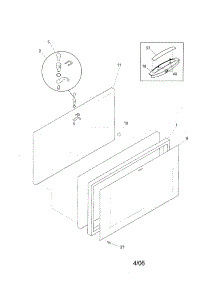 Door parts for Kenmore Freezer 253.16512100 (25316512100, 253 16512100) from AppliancePartsPros.com