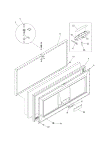 Door parts for Kenmore Freezer 253.16542100 (25316542100, 253 16542100) from AppliancePartsPros.com