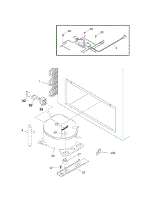 System parts for Kenmore Freezer 253.16542101 (25316542101, 253 16542101) from AppliancePartsPros.com