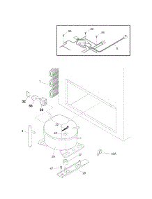System parts for Kenmore Freezer 253.16542104 (25316542104, 253 16542104) from AppliancePartsPros.com