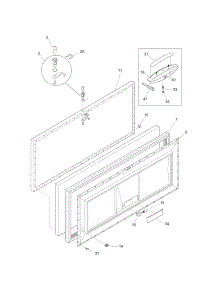 Door parts for Kenmore Freezer 253.16542105 (25316542105, 253 16542105) from AppliancePartsPros.com