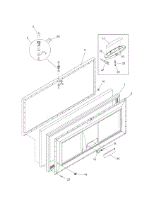 Door parts for Kenmore Freezer 253.16552101 (25316552101, 253 16552101) from AppliancePartsPros.com