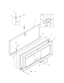Door parts for Kenmore Freezer 253.16592101 (25316592101, 253 16592101) from AppliancePartsPros.com