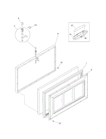 Door parts for Kenmore Freezer 253.16702101 (25316702101, 253 16702101) from AppliancePartsPros.com