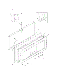 Door parts for Kenmore Freezer 253.16922106 (25316922106, 253 16922106) from AppliancePartsPros.com