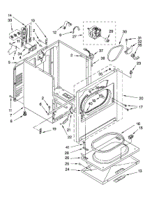 Cabinet Parts parts for Kenmore Dryer 110.68632700 (11068632700, 110 68632700) from AppliancePartsPros.com