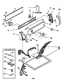 Top And Console parts for Kenmore Dryer 110.68702894 (11068702894, 110 68702894) from AppliancePartsPros.com