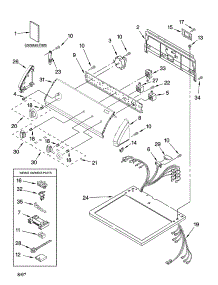 Top And Console Parts parts for Kenmore Dryer 110.68722700 (11068722700, 110 68722700) from AppliancePartsPros.com