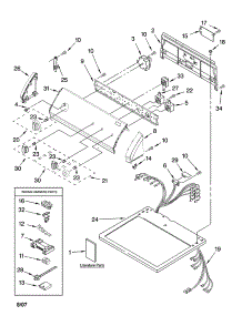 Top And Console Parts parts for Kenmore Dryer 110.68732700 (11068732700, 110 68732700) from AppliancePartsPros.com
