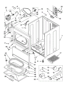 Cabinet Parts parts for Kenmore Dryer 110.68732700 (11068732700, 110 68732700) from AppliancePartsPros.com