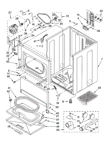 Cabinet Parts parts for Kenmore Dryer 110.68847700 (11068847700, 110 68847700) from AppliancePartsPros.com