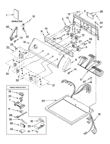 Top And Console Parts parts for Kenmore Dryer 110.68847700 (11068847700, 110 68847700) from AppliancePartsPros.com