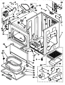 Cabinet parts for Kenmore Dryer 110.68934790 (11068934790, 110 68934790) from AppliancePartsPros.com