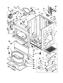 Cabinet parts for Kenmore Dryer 110.68942892 (11068942892, 110 68942892) from AppliancePartsPros.com