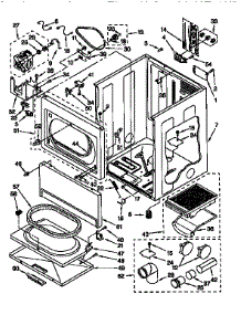 Cabinet parts for Kenmore Dryer 110.68944890 (11068944890, 110 68944890) from AppliancePartsPros.com