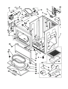 Cabinet parts for Kenmore Dryer 110.68972891 (11068972891, 110 68972891) from AppliancePartsPros.com