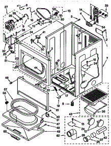 Cabinet parts for Kenmore Dryer 110.68974890 (11068974890, 110 68974890) from AppliancePartsPros.com